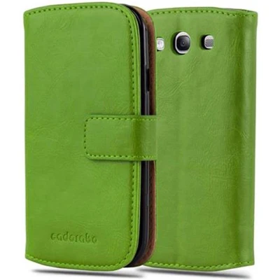 Afbeelding van Cadorabo Hoesje geschikt voor Samsung Galaxy S3 / NEO in GRAS GROEN Beschermhoes met magnetische sluiting, standfunctie en kaartvakje Book Case Cover Etui