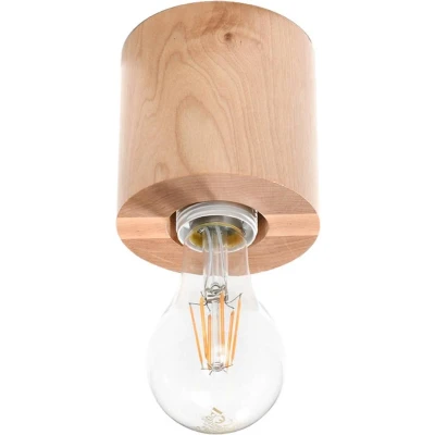 Afbeelding van Sollux plafondlamp Salgado 1 lichts 10 x10 cm bruin