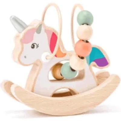 Afbeelding van Woody Rocking Unicorn met kralen 91974