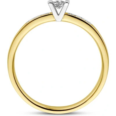 Afbeelding van Trendjuwelier huiscollectie Ring Diamant 0.12ct H SI Bicolor Goud
