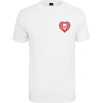 Afbeelding van Mister Tee Skull Heart Tshirt print, Heren, Maat: 5XL, White