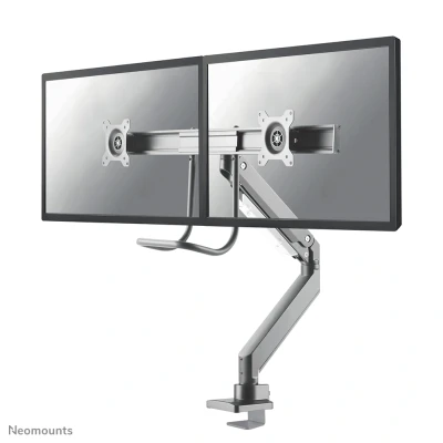 Afbeelding van NM D775DXSILVER is een gasgeveerde bureausteun met crossbar en hendel voor flat screens t/m 32 inch (81 cm).