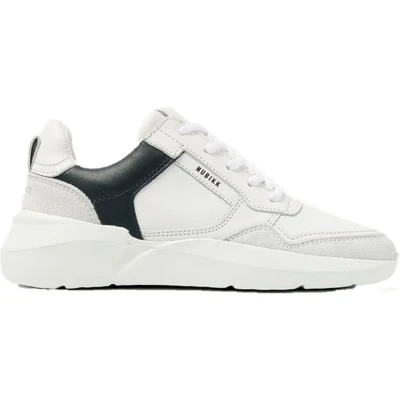 Afbeelding van Nubikk leren sneakers wit/donkerblauw