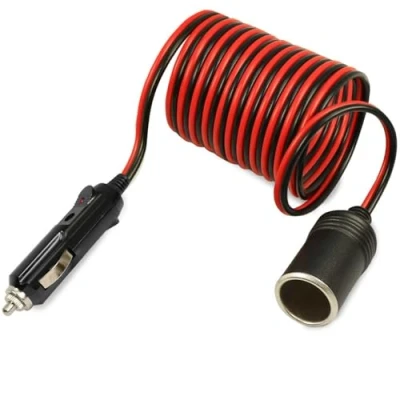 Afbeelding van OcioDual verlengkabel met sigarettenaansteker stekker, 12 V/24 V, 3 m, zwart, voor auto&#039;s, vrachtwagens, auto&#039;s