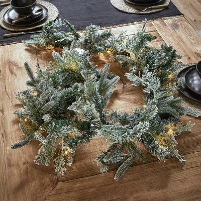 Afbeelding van LOBERON LED guirlande Cadelise groen/wit