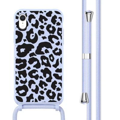 Afbeelding van Apple iPhone Xr Hoesje Siliconen en TPU (zacht) imoshion Softcase/Koordhoesje/Backcover Animal Lila Telefoonhoesje