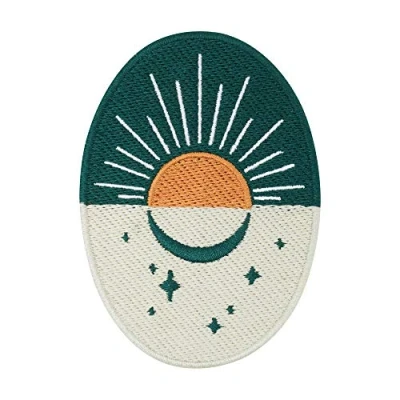 Afbeelding van Finally Home Soul of The Moon Collection: Zonsopgang patch om op te strijken, maan, zonpleisters, strijkapplicaties, retro patches, patches voor volwassenen
