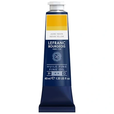 Afbeelding van Lefranc Bourgeois 301789 Fijne olieverf van uitstekende kwaliteit, lichtecht met een gelijkmatige consistentie, tube 40 ml, ideaal voor spieraammen, canvas, schilderbord Indisch geel