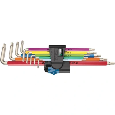 Afbeelding van Wera 3967/9 TX SXL Multicolour HF Stainless 1 Stiftsleutelset met vasthoudfunctie RVS 05022689001