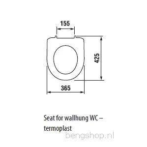 Afbeelding van Jika Euroline closetzitting met deksel wit