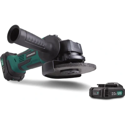 Afbeelding van VONROC Accu Haakse Slijper VPower 20V Ø115MM Incl. 2x 2.0Ah accu, oplader, zijhandgreep &amp; tas