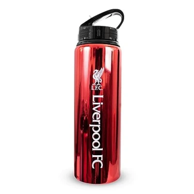 Afbeelding van Hy Pro Officieel gelicentieerde Liverpool F.C 750 ml aluminium UV fles Geïntegreerd opvouwbaar rietje, neochrome afwerking, lekvrij, lichtgewicht, BPA vrij