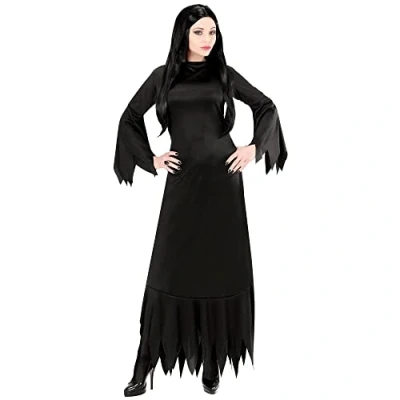Afbeelding van Widmann Horror Films Kostuum Mortisia Heksia Vrouw Zwart XXL Carnavalskleding Verkleedkleding