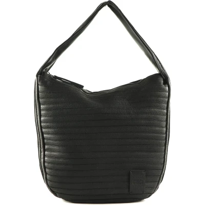 Afbeelding van FREDsBRUDER Leren Schoudertas Ibbick Hobo Bag Black Zwart