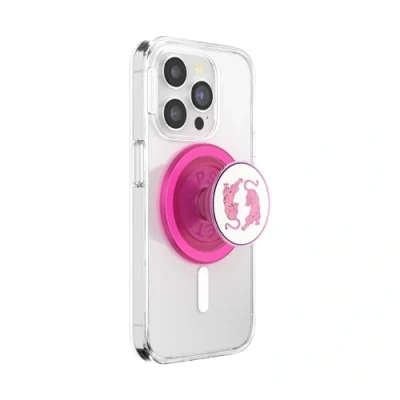 Afbeelding van PopSockets Ronde telefoongreep compatibel met MagSafe, inclusief adapterring, telefoonhouder, draadloos opladen LeTigre Boca