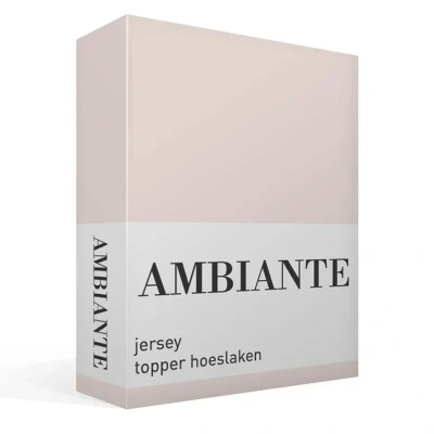 Afbeelding van Hoeslaken Lits Jumeaux 200x200 Ambiante Jersey Zand 2 Persoons
