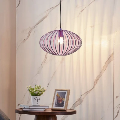 Afbeelding van Lindby hanglamp 1licht IJzer E27 paars