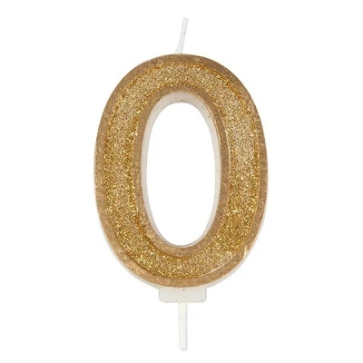 Afbeelding van Culpitt Cijferkaars #0 Goud met Glitter