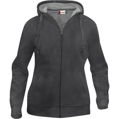 Afbeelding van Clique Basic hoody full zip ds Antraciet Melange maat L