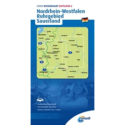 Afbeelding van ANWB wegenkaart ANWB*Wegenkaart Duitsland 6. Nordrhein Westfalen/Ruhrgebied/Sauerland