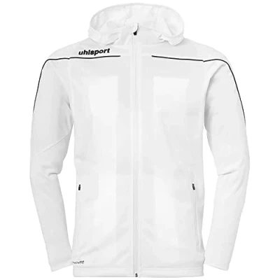 Afbeelding van Uhlsport Stream 22 Trainingsjas Met Capuchon Kind Wit Zwart Maat 152