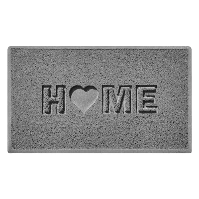 Afbeelding van Nicoman LOVE at HOME Deurmat 75x44cm Rustig grijsHeavy Duty Non SlipIndoor/OutdoorBarrière Vuil Trapper VloermatHome Patio Tuin Serre DeurMatHome Heart