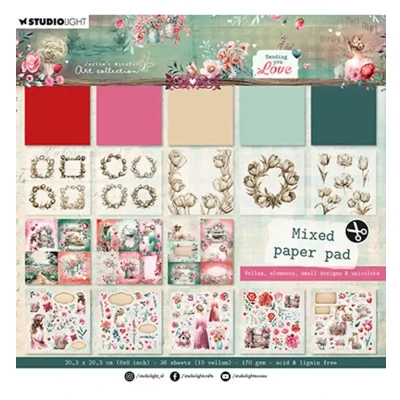 Afbeelding van Mixed Paper Pad Vellum, Unicolor &amp; Elements Sending You Love nr.290