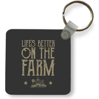 Afbeelding van Sleutelhanger Uitdeelcadeautjes Vintage Boerderij Dieren Plastic Vaderdag cadeau Geschenk Cadeautje voor hem Tip Mannen
