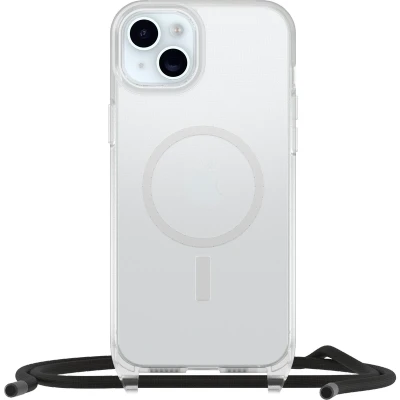 Afbeelding van OtterBox React Necklace hoesje met MagSafe voor iPhone 15 Plus/iPhone 14 Plus, hoes verstelbare en afneembare kettingriem, getest volgens militaire standaard, Transparent, Zonder Verpakking