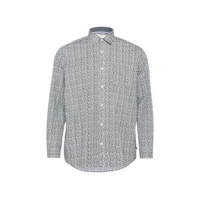 Afbeelding van s.Oliver Gemustertes Overhemd, Heren, Maat: 3XL, Weiß