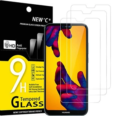 Afbeelding van NEW&#039;C 3 Stuks, Screen Protector voor Huawei P20 Lite, Gehard Glass Schermbeschermer Film 0.33 mm ultra transparant, resistent