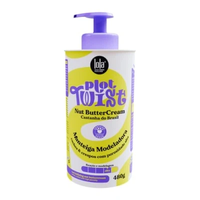 Afbeelding van Lola Cosmetics Plot Twist Nut Butter Cream Beurre de Modelage 480g Definition en Contrôle voor alle soorten Cheveux
