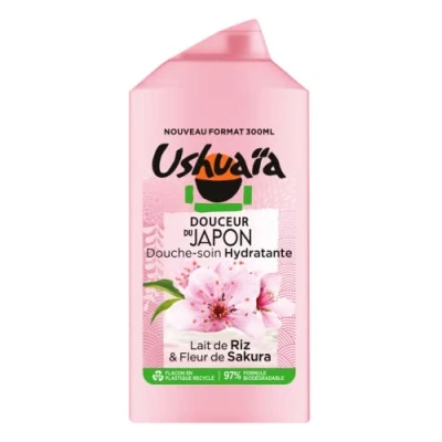 Afbeelding van Ushuaïa Douceur du Japon doucheverzorging, rijstmelk &amp; sakurabloem, 300 ml