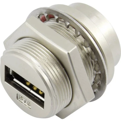 Afbeelding van TRU COMPONENTS 93038c232 metalen USB A inbouwbus Bus, inbouw Inhoud: 1 stuk(s)
