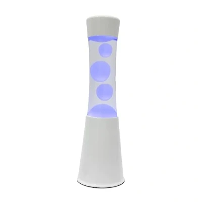 Afbeelding van Fisura LED lavalamp 7 kleuren. Rustgevend lichteffect. Kleurveranderende lamp. Cadeaulamp. 30 centimeters x 9