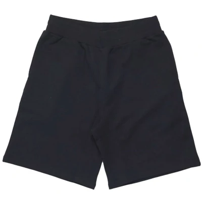 Afbeelding van Cotton Shorts with Elasticated Waist and Pockets Black
