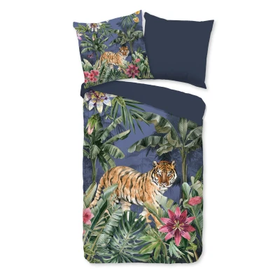 Afbeelding van Pure Dekbedovertrek &quot;tijger in de jungle&quot; Multi (135x200 cm) Microfiber