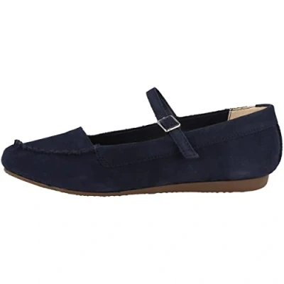 Afbeelding van Clarks Dames Freckle Bar Ballet Flat, Navy Suède., 37.5 EU