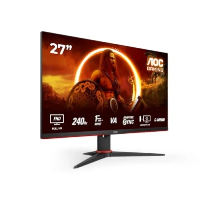 Afbeelding van AOC Gaming 27G2ZNE 27 Zoll Full HD Monitor, 240 Hz, 1 ms MPRT, FreeSync Prem. (1920x1080, HDMI 1.4, DisplayPort 1.2) schwarz/rot