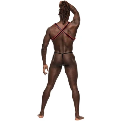 Afbeelding van Leo Imitation Leather Harness One Size Black/Red