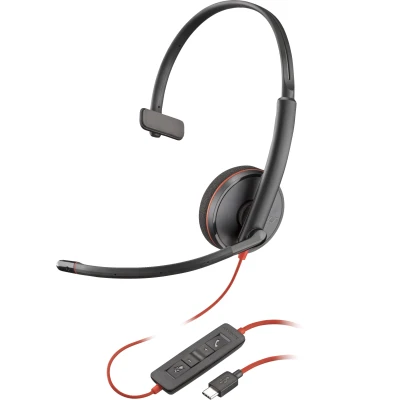 Afbeelding van HP Poly Blackwire C3210 Headset Bedraad Hoofdband Kantoor/callcenter USB Type C Zwart