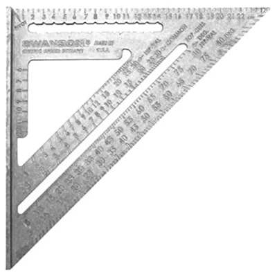 Afbeelding van Swanson Tool Speed Square S0101 Geo driehoek met aanslaghoek, Metric (25 cm)