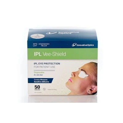 Afbeelding van Innovative Optics IPL Vee Shields: hoogwaardige oogbescherming voor eenmalig gebruik met comfortabele pasvorm en verbeterde veiligheid, 50 paar per doos langdurig optimale bescherming