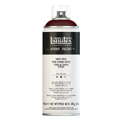 Afbeelding van Liquitex 4450128 Professional Spray Paint acrylverf, verfspray op waterbasis, lichtecht 400ml Spuitbus, Burnt umber