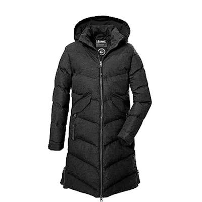 Afbeelding van killtec Meisjes Gewatteerde jas/mantel met capuchon is waterafstotend KOW 167 GRLS QLTD CT, black, 176, 40924 000