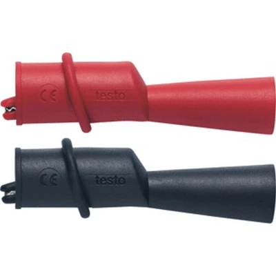 Afbeelding van testo 0590 0009 Krokodillenklemmenset Schroeven CAT III 1000 V, IV 600 V Zwart, Rood