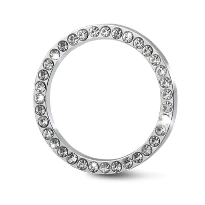 Afbeelding van bling Car Decor SD 1003 Kristal strass auto sticker ring embleem, automatische start motor ontstekingssleutel en knop bling, door (zilver)