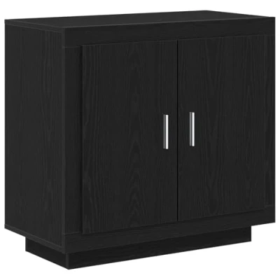 Afbeelding van vidaXL Zijdeboard Zwart Eiken Bewerkt Hout Middelgroot Buffet