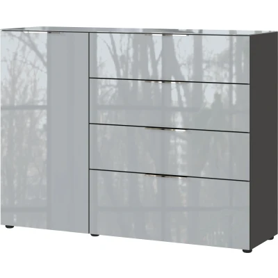 Afbeelding van GERMANIA Dressoir OAKLAND in 2 breedten, fronten en bovenblad met glas inlay