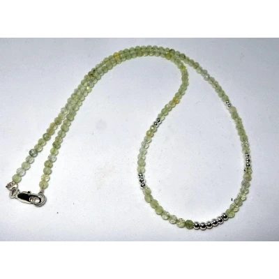 Afbeelding van Natuurlijk Prehniet Collier wit verguld